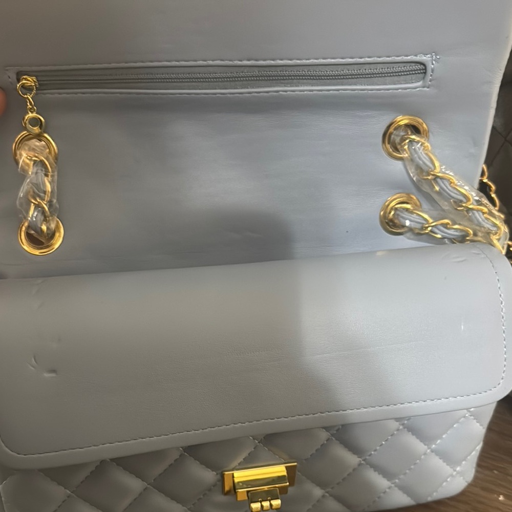 Blue Quilted Women's Bag - Picture 3 of 3